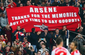 Gunners mark their protest against Wenger