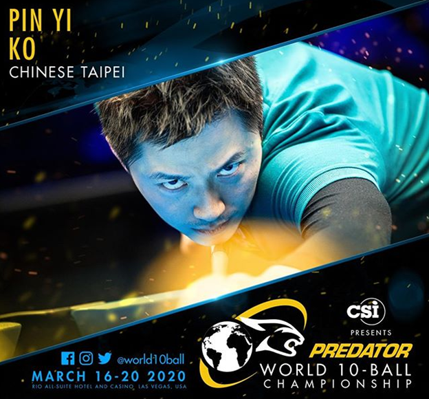 Ko Pin-Yi will take part in the Predator World 10-Ball Championship