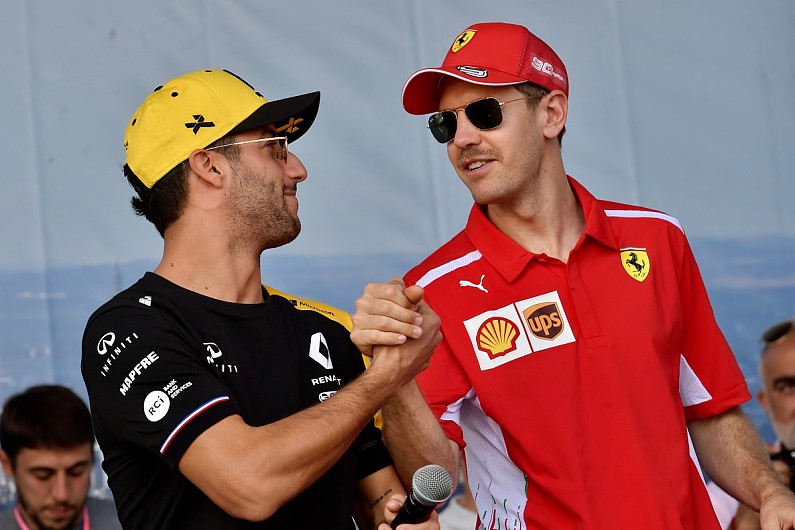 Ricciardo and Vettel F1