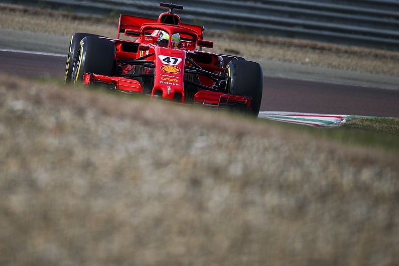 Schumacher testing 2018 Ferrari for 2021
