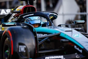 george russell angry on mercedes f1 w15
