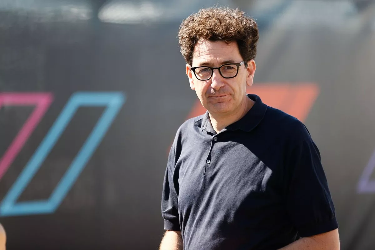 mattia binotto in the paddock